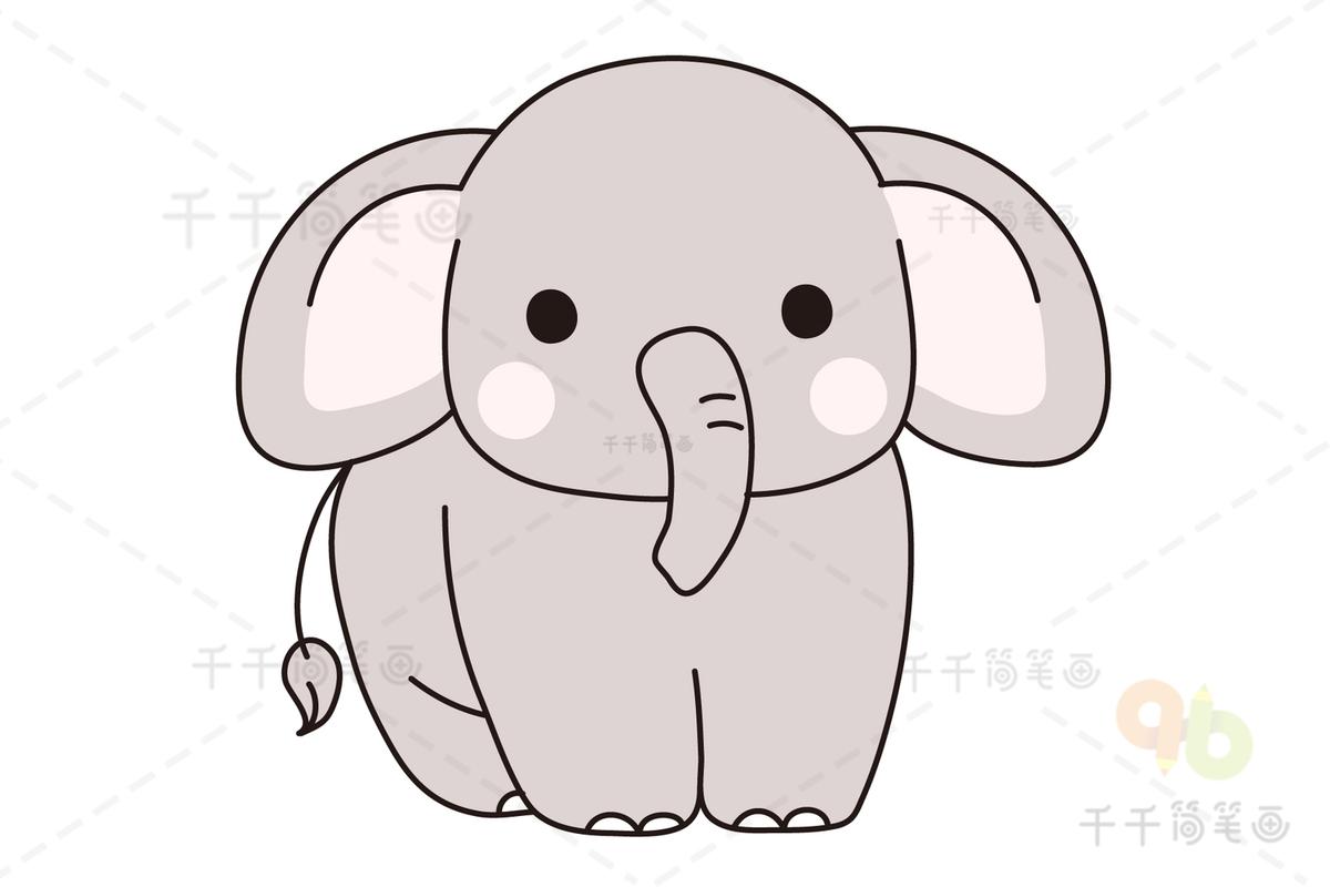 大象简笔画简单图片大全 儿童大象简笔画卡通