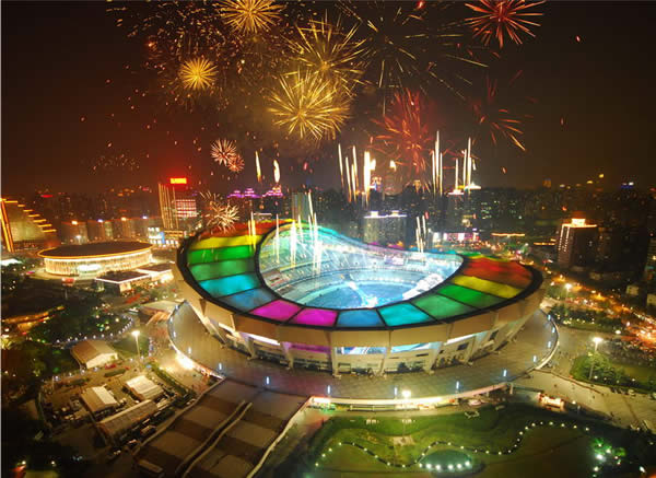 上海世博会璀璨的夜景